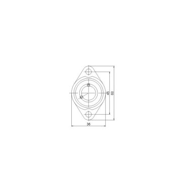 Mini Flanged bearing MKFL000, Ø10, 2-holes, set screw, stainless steel